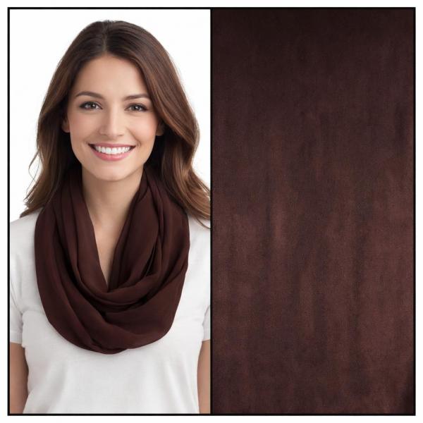 Wholesale 2282/T - Silky Dress Infinities S24<br>Solid Dark Brown - 22