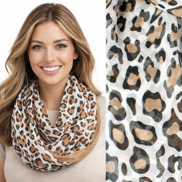 Wholesale 2282/T - Silky Dress Infinities CH04<br>Cheetah - Camel - 22