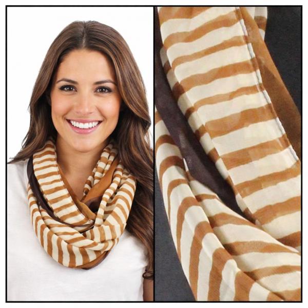 wholesale 2282/T - Silky Dress Infinities N1132 <br> Brown w/Stripes 
(MB) - 22