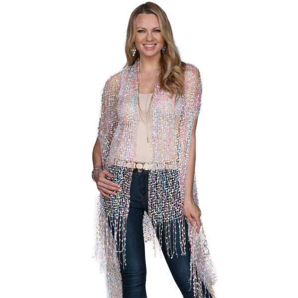 wholesale 2307 - Confetti Vests with Lurex Sparkle Pastel Tones - 