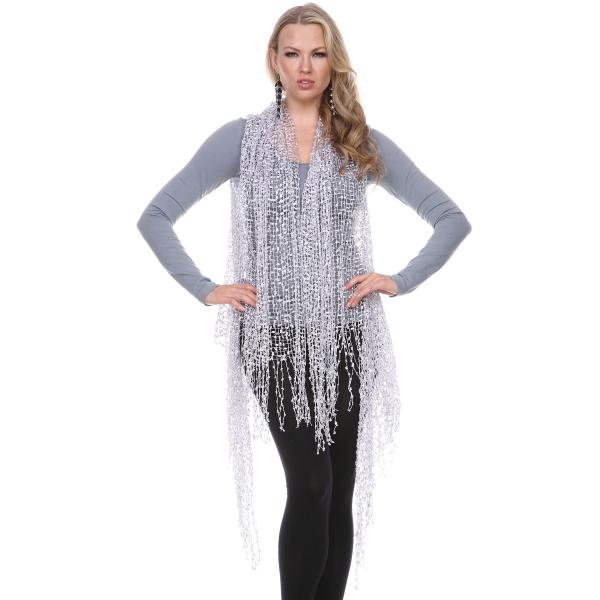 wholesale 2307 - Confetti Vests with Lurex Sparkle Silver - 