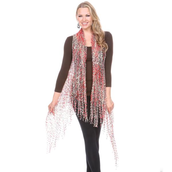 2307 - Confetti Vests with Lurex Sparkle Red-Brown-Gold - 