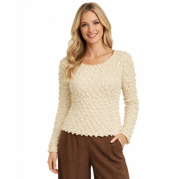 wholesale 231 - Popcorn Style - Long Sleeve Vanilla - One Size Fits Most