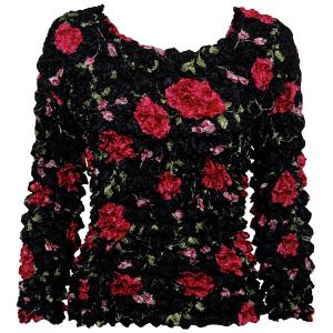 231 - Gourmet Popcorn - Long Sleeve Black with Roses - One Size Fits Most