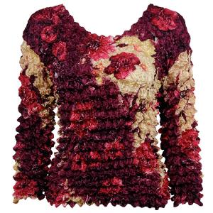 231 - Gourmet Popcorn - Long Sleeve Rose Floral - Berry - One Size Fits Most