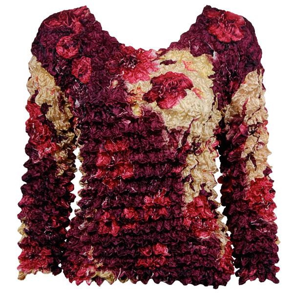 Wholesale Gourmet Popcorn - Long Sleeve Rose Floral - Berry - One Size Fits Most