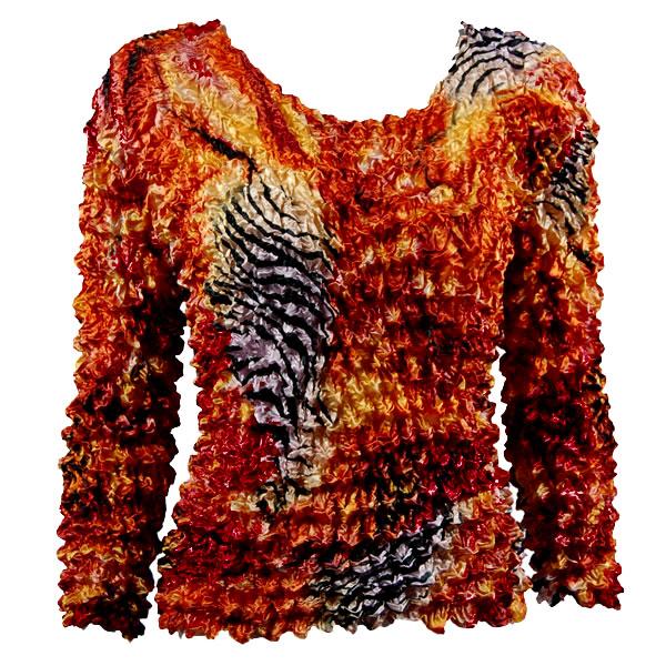 Wholesale Gourmet Popcorn - Long Sleeve Abstract Zebra Red-Orange - One Size Fits Most