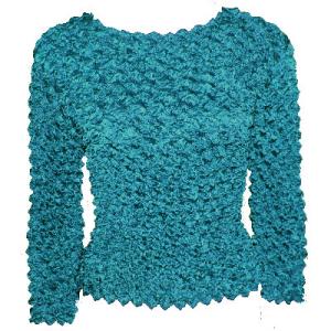 Gourmet Popcorn - Long Sleeve Teal Blue - One Size Fits Most