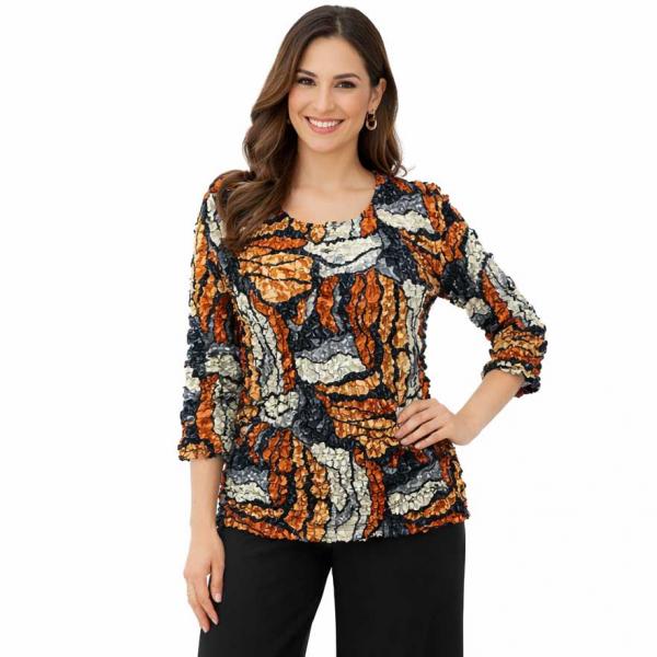 wholesale 232 - Travel Popcorn - Three Quarter Sleeve Pop Art - Orange - One Size Fits Most