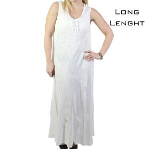 Wholesale  11576 White Summer Long Length Dress - 