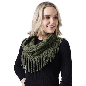 Wholesale  7352 - Olive<br> 
Chenille Knit Infinity  - 