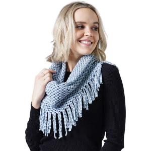 Wholesale 7352 -  Chenille Knit Infinities Light Blue - 