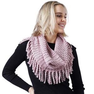 Wholesale 7352 -  Chenille Knit Infinities Light Pink - 