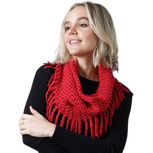 7352 -  Chenille Knit Infinities 7352 - Coral Red <br>
Chenille Knit Infinity - 