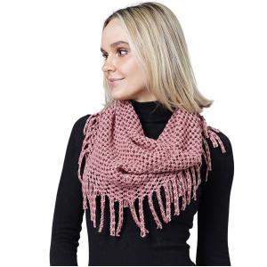 Wholesale 7352 -  Chenille Knit Infinities Dusty Pink - 