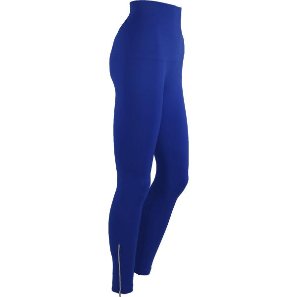 Wholesale 2476 - Magic SmoothWear Short Sleeve Royal Blue with Calf Zippers Magic Tummy Control SmoothWear Leggings - 