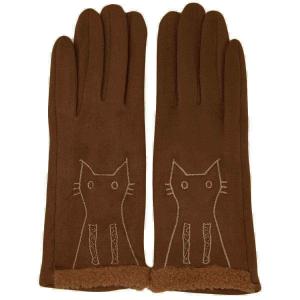 2390 - Touch Screen Smart Gloves 1224 - Brown Cat Silhouette<br>
Touch Screen Smart Gloves - One Size Fits Most
