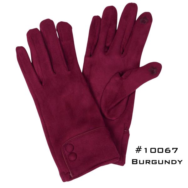 2390 - Touch Screen Smart Gloves 10067-BU BURGUNDY CUFFED  - 