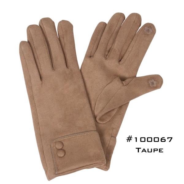 2390 - Touch Screen Smart Gloves 10067-TP<br> TAUPE CUFFED  - 