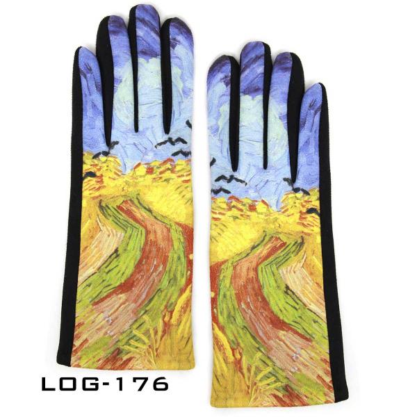 2390 - Touch Screen Smart Gloves 176<br>ART DESIGN  - One Size Fits Most