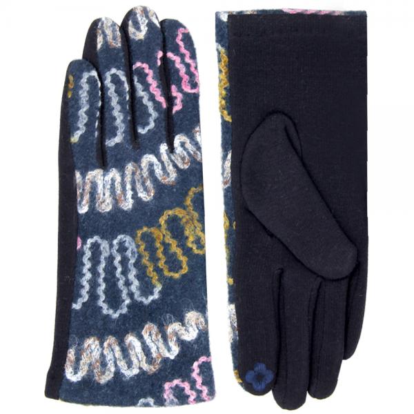 2390 - Touch Screen Smart Gloves LOG-114 Navy<br>Color Wave<br>Touch Screen Gloves  - 