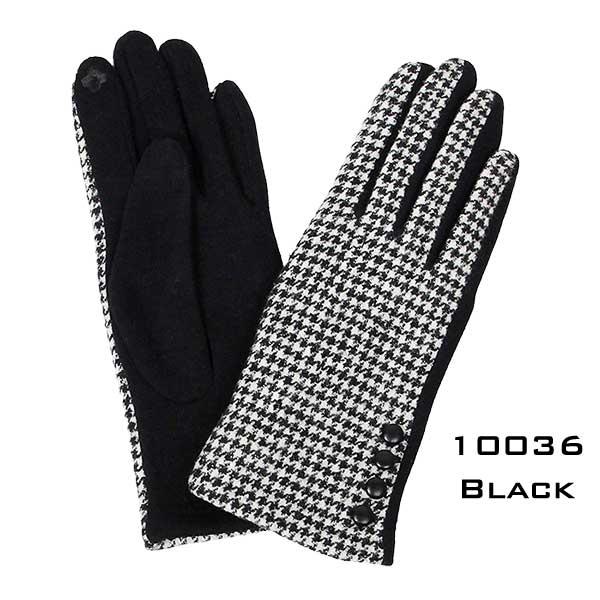 2390 - Touch Screen Smart Gloves 10036 - Black<br>Houndstooth Shimmer MB - 