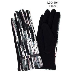 2390 - Touch Screen Smart Gloves LOG-104 Black MB - One Size Fits Most
