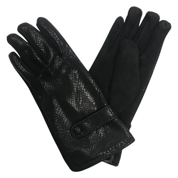 2390 - Touch Screen Smart Gloves SNBK - Black<BR>
Black Snake Look  - One Size Fits Most