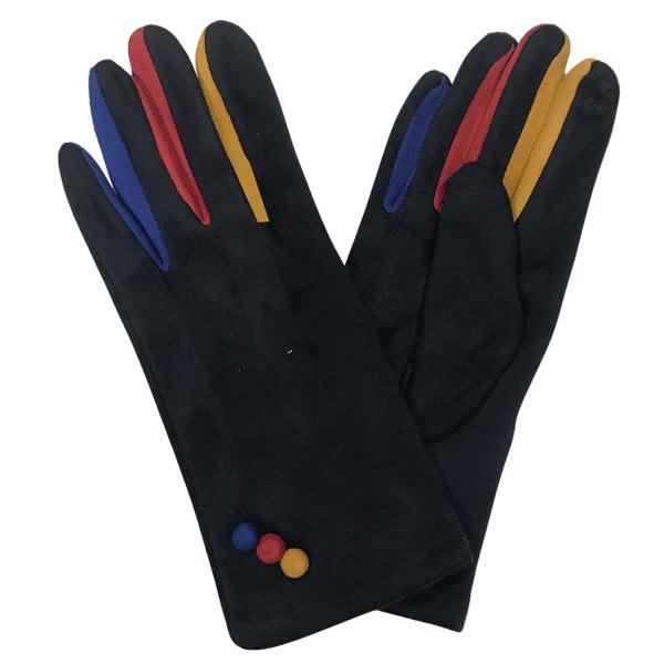 wholesale 2390 - Touch Screen Smart Gloves CFBL - Dark Blue<br>
Blue with Colored Fingers - One Size Fits Most