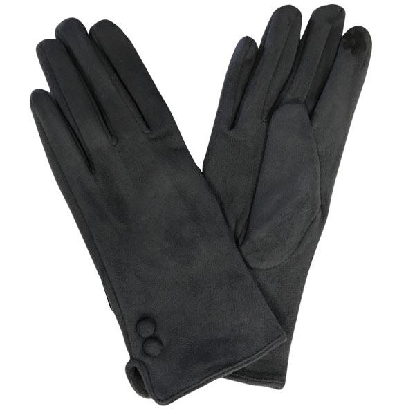 wholesale 2390 - Touch Screen Smart Gloves SB - Grey<br> 
Two Button/Two Tone Design - One Size Fits Most