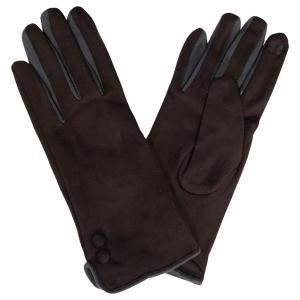 2390 - Touch Screen Smart Gloves SB - Brown<br> 
Two Button Design - 