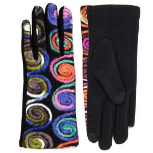 Wholesale 2390 - Touch Screen Smart Gloves 094 Navy<br>Embroidered<br>Touch Screen Gloves  - 