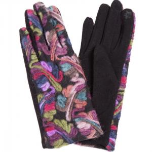 Wholesale 2390 - Touch Screen Smart Gloves 843 - Wine<br>
Embroidered<br>
Touch Screen Gloves - 