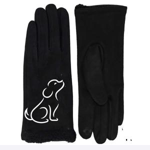 2390 - Touch Screen Smart Gloves 1226 - Black Dog Silhouette<br>
Touch Screen Smart Gloves - One Size Fits Most