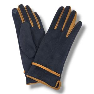 2390 - Touch Screen Smart Gloves 3023-BK <br>Black<br>Cable Trimmed Two Tone - One Size Fits Most