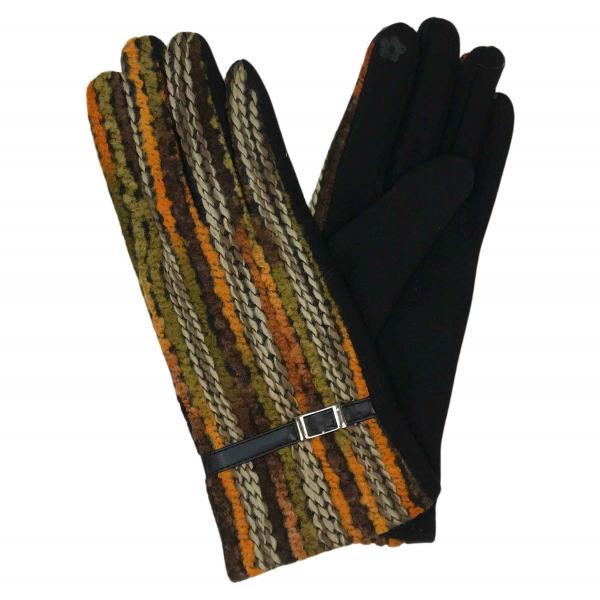 wholesale 2390 - Touch Screen Smart Gloves LOG-104 Brown - One Size Fits Most