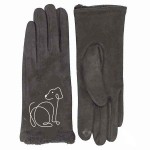 2390 - Touch Screen Smart Gloves 1226 - Grey Dog Silhouette<br>
Touch Screen Smart Gloves - One Size Fits Most