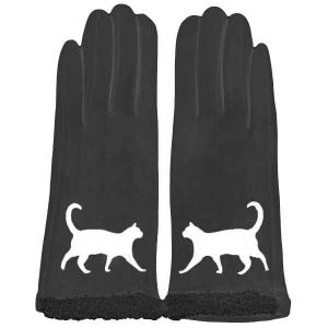 Wholesale 2390 - Touch Screen Smart Gloves 1225 - Black Cat Silhouette<br>
Touch Screen Smart Gloves - One Size Fits Most