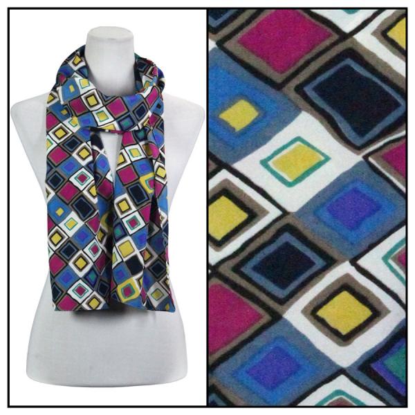 Wholesale 2406 - Charmeuse Dress Scarves Geometric 3158 - Yellow - 