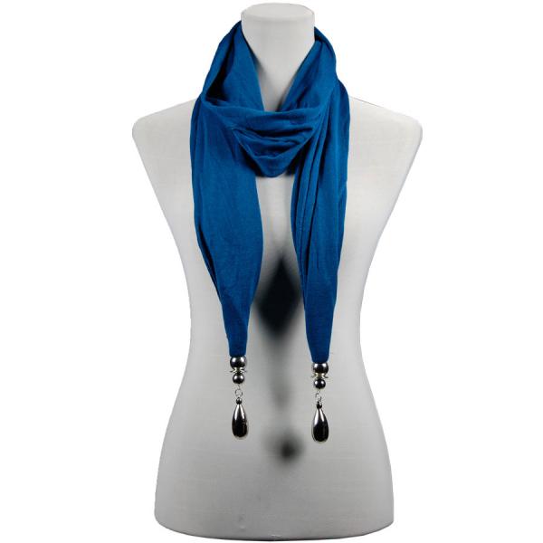 wholesale 2411 - Fob Pendant Scarves LY02 -Teal <br>Hanging Teardrop Pendant Scarf  - 