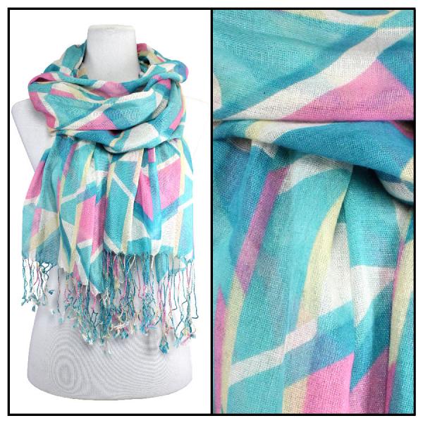 Wholesale 2413 - Lightweight Oblong Scarves  Abstract 1023 - Light Multi - 