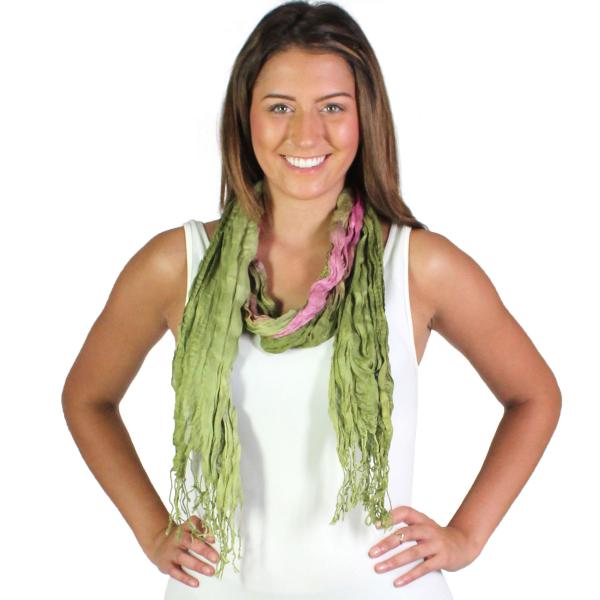 wholesale 2413 - Lightweight Oblong Scarves  Crinkled Watercolor Scarf - 