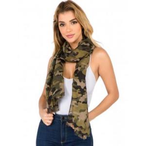 Wholesale  1C68 - Camouflage<br>
Lightweight Oblong Scarf
 - 