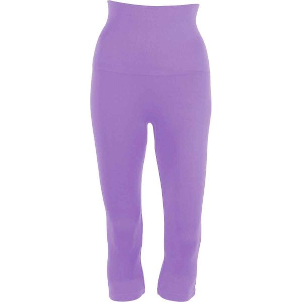 Wholesale 2441  - Magic Tummy Control SmoothWear Capris  Violet - One Size