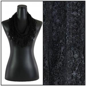 7777 - Victorian Lace Infinity Scarves Black #11 - 