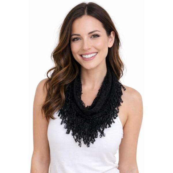 Wholesale 7777/T - Victorian Lace Infinities  7777 - Black - 