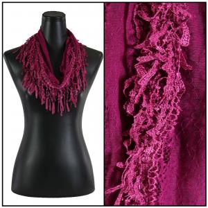 7777 - Victorian Lace Infinity Scarves Magenta #12 - 