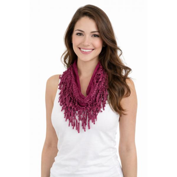 Wholesale 7777/T - Victorian Lace Infinities  7777 - Magenta #12 - 