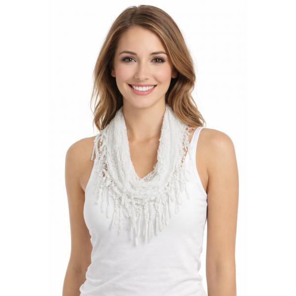 Wholesale 7777/T - Victorian Lace Infinities  7777 - White #3  - 