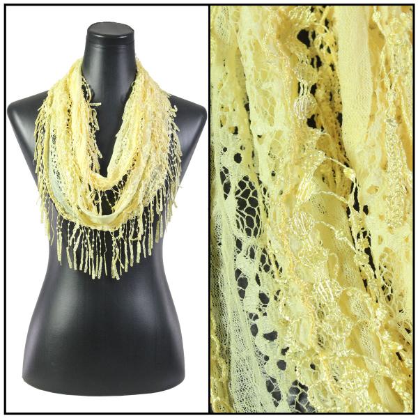 wholesale 7777 - Victorian Lace Infinity Scarves Dandelion Yellow #21 - 